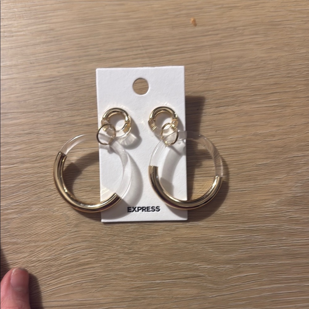 Express Gold Hoop Earrings